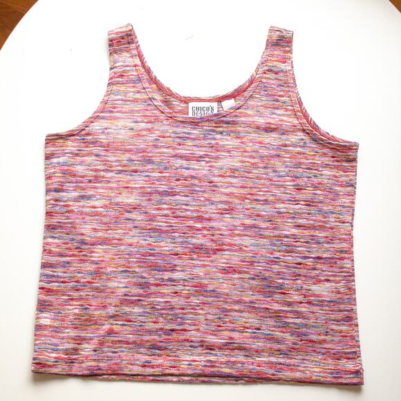 Chico's Multicolor Tank Size 12 - Picture 1 of 6